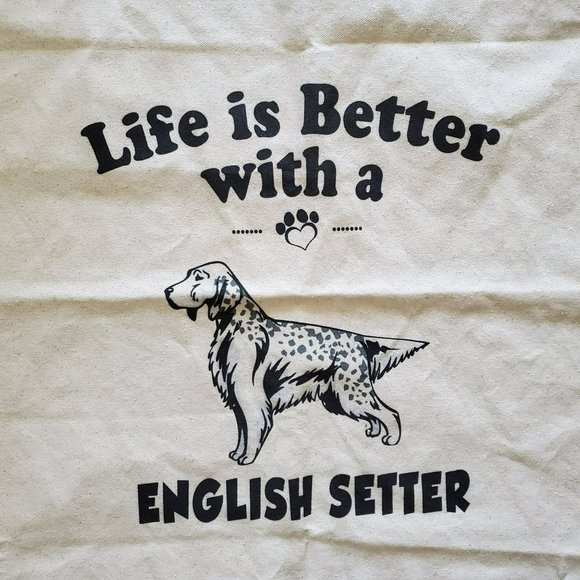 Canvas Wall Hanging, Life is Better with a English Setter, Dog Lover Gift EUC - Picture 2 of 5